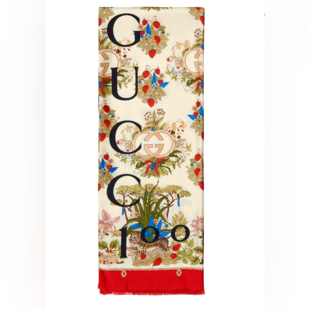 GUCCI 100 Year Limited Edition Silk Scarf Full inclusion Collector’s Piece - Picture 14 of 14